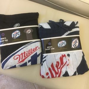 Set of men’s 2X sleep tee & shorts Miller Lite